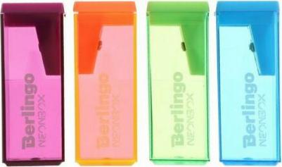 Точилка пластиковая "NeonBox", 1 отверстие, контейнер, ассорти – фото 3