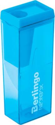 Точилка пластиковая "NeonBox", 1 отверстие, контейнер, ассорти – фото 4