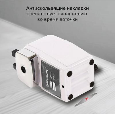 Точилка механическая "METALLIC-X", для ч/гр и цветных карандашей, крепление, металлический корпус, 228481 – фото 14