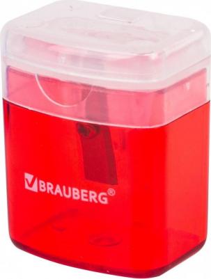 Точилка "OfficeBox", с контейнером и крышкой, прямоугольная, в упаковке с подвесом, ассорти, 222494 – фото 1