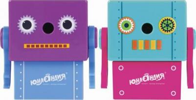 Точилка "OfficeBox", с контейнером и крышкой, прямоугольная, в упаковке с подвесом, ассорти, 222494 – фото 2