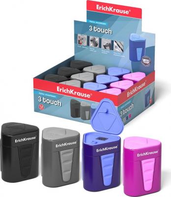 Точилка пластиковая 3-Touch с контейнером представляет собой удобное и практичное решение для затачивания карандашей. Изготовленная из прочного