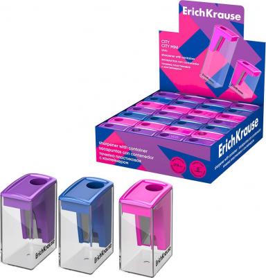 Точилка пластиковая City Mini, Vivid представляет собой удобное и компактное решение для затачивания карандашей. Изготовленная из прочного пластика