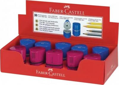 Точилка "Trio Grip 2001", 3 отверстия, 2 контейнера, пластиковая, красная/синяя, 183801 – фото 4