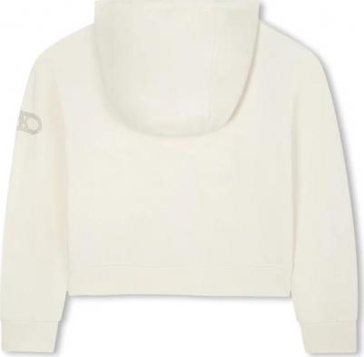 Хлопковая толстовка для девочки, кремовый – фото 2