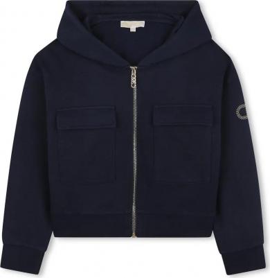 Хлопковая толстовка для девочки, кремовый – фото 3