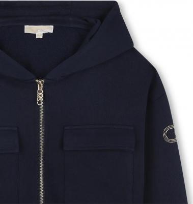 Хлопковая толстовка для девочки, кремовый – фото 5