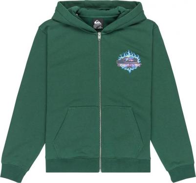 Детская толстовка на молнии с графическим принтом, темно-зеленый – фото 5
