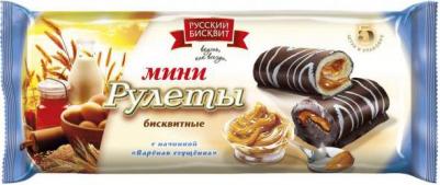 Мини-рулеты бисквитные с начинкой Варёная сгущёнка,175 г