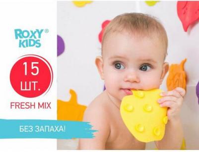 Антискользящие мини-коврики для ванной FRESH MIX от. Цвета в ассортименте. 15 шт – фото 1