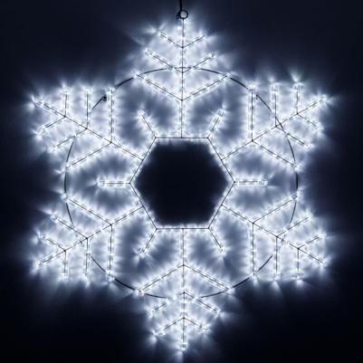 Светодиодная фигура Снежинка ARD-Snowflake-M10-1000x900-576Led White 034258