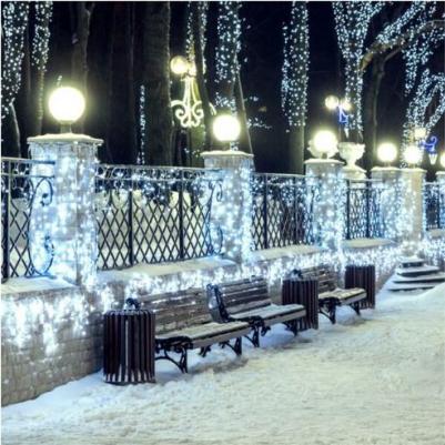 Уличная светодиодная гирлянда бахрома ARD-Edge-Classic-2400x600-Clear-88LED