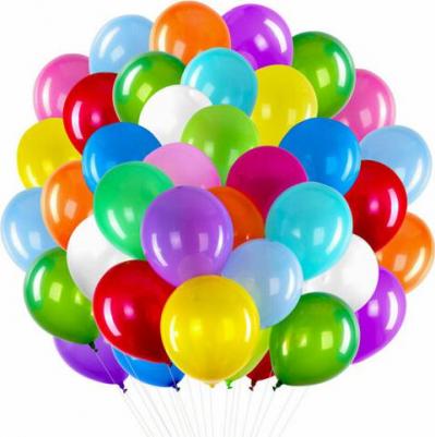Шары воздушные 30 см 100 штук ЯРКИЕ ЦВЕТА – фото 5
