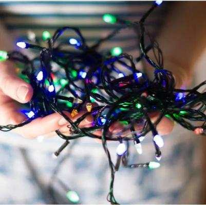 Гирлянда электрическая LED нить с мульти светом-100 лампочек – фото 3