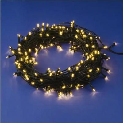 Гирлянда электрическая LED нить с тёплым светом-100 лампочек
