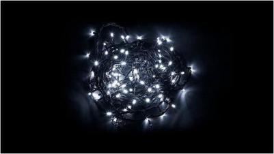 Гирлянда 230V 600 LED 60м, 2700K, с эффектом стробов, IP 44, шнур 3м, CL08, цена за 1 шт – фото 1