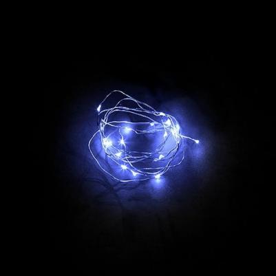 Гирлянда линейная Роса, 20 LED 2м, синий, батарейки 2*АА, IP 20, шнур 0,5м,CL570, цена за 1 шт – фото 4