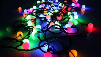 Гирлянда линейная "шарики" 40 LED мульти, длина 4 м, батарейки 3*АА, IP20, шнур 0,5 м, CL556, цена за 1 шт – фото 4