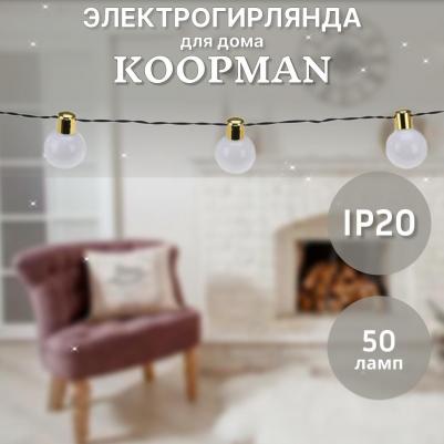 Гирлянда шары LED 10 ламп диаметр 4 см на батарейках – фото 2