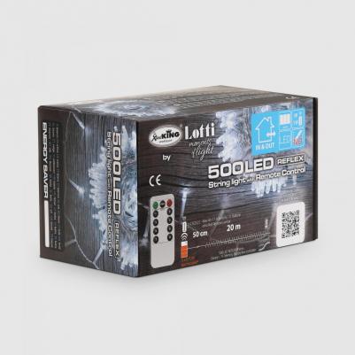 Гирлянда XTL-IR 500 leds холодный белый с пультом управления 20 м на батарейках – фото 6