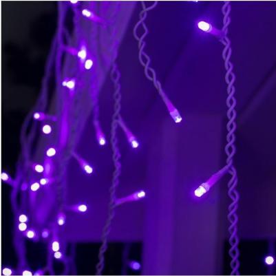 Гирлянда"Бахрома" 3 х 0.6 м, Ip44, Умс, белая нить, 160 Led, свечение фиолетовое, 220 В Ligh – фото 1