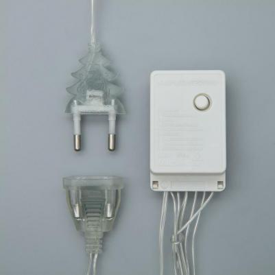 Гирлянда "Занавес" 1.5x1 м, IP20, прозр. нить, 180 LED, свечение белое, 8 режимов, 220 В – фото 5