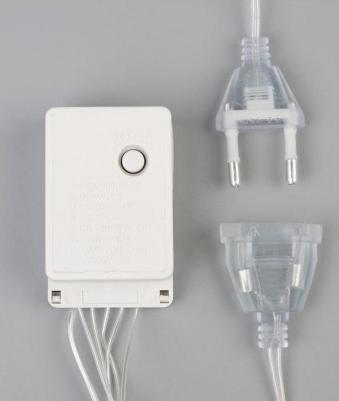 Гирлянда Занавес 3x1.4м Перья, IP20, прозр. нить, 80LED, свечение розовое, 8 режимов, 220В – фото 5