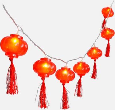 Новогодняя электрогирлянда на 10 LED ламп 1,5 м, 1 режим, красный – фото 1