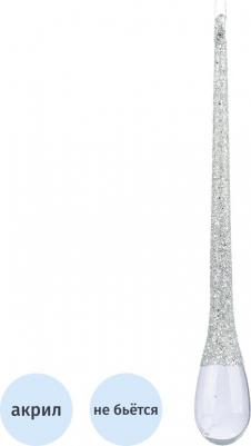 Ёлочная игрушка полистирол серебристая (высота 25 см)