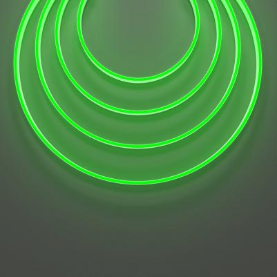 Гибкий неон 10x4 24В 9,6 Вт/м Green IP67 5м 432040