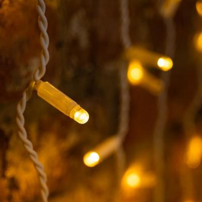 электрогирлянда Гирлянда светодиодная Дождь теплый белый свет 600 светодиодов – фото 2