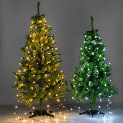 Елочная гирлянда с кольцом, 7 нитей по 1,8 метра, цвет диодов белый, не соединяется, цена за 1 шт – фото 2