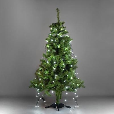 Елочная гирлянда с кольцом, 7 нитей по 1,8 метра, цвет диодов белый, не соединяется, цена за 1 шт – фото 6