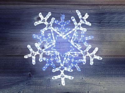 Фигура световая "Снежинка" цвет белая/синяя, размер 60*60 см, с контролером Артикул 501-531 – фото 1