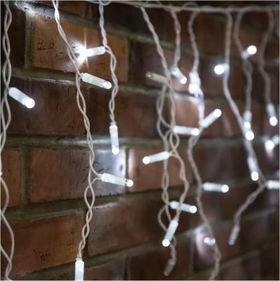 Гирлянда Айсикл 4,8х0,6 м, с эффектом мерцания, белый ПВХ, 176LED, цвет: Белый, 230В, цена за 1 шт – фото 3