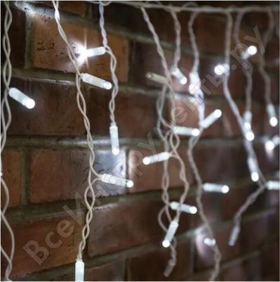 Гирлянда Айсикл 4,8х0,6 м, с эффектом мерцания, белый ПВХ, 176LED, цвет: Белый, 230В, цена за 1 шт – фото 4