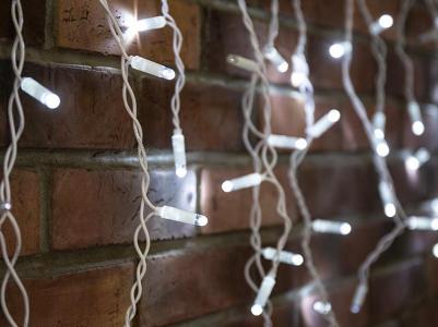Гирлянда Айсикл 4,8х0,6 м, с эффектом мерцания, белый ПВХ, 176LED, цвет: Белый, 230В, цена за 1 шт – фото 15