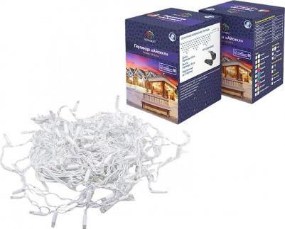 Гирлянда Айсикл 4,8х0,6 м, с эффектом мерцания, белый ПВХ, 176LED, цвет: Тёплый белый, 230В, цена за 1 шт – фото 9