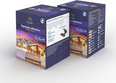 Гирлянда АЙСИКЛ бахрома, 4,8х0,6 м, белый ПВХ, 152LED тепло-белые – фото 15