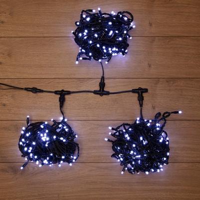 Гирлянда LED ClipLight 24V, 3 нити по 20 м, свечение с динамикой, цвет диодов Белый, цена за 1 шт
