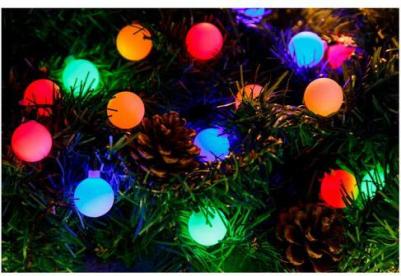 Гирлянда Мультишарики ?23 мм, 10 м, черный ПВХ, 80 диодов, цвет RGB, цена за 1 шт – фото 2