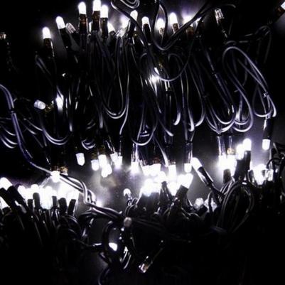 Гирлянда Нить 20м, с эффектом мерцания, черный каучук, 230В, цвет Белый, цена за 1 шт