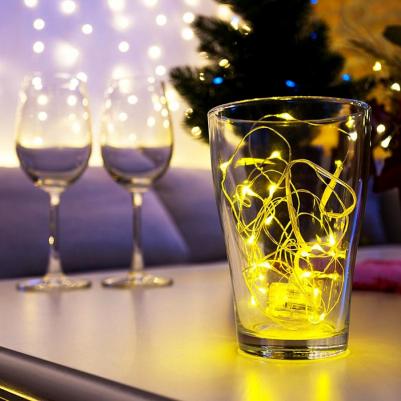 Гирлянда Роса, 2 м, 20 диодов, цвет желтый, тонкий батарейный блок, цена за 1 шт – фото 15