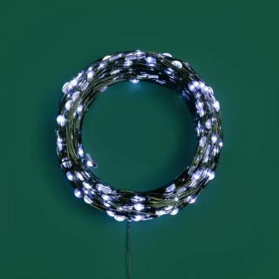 Гирлянда Роса с контроллером 50м, 500LED, IP20, 230В, зеленый провод, белое свечение, цена за 1 шт – фото 3