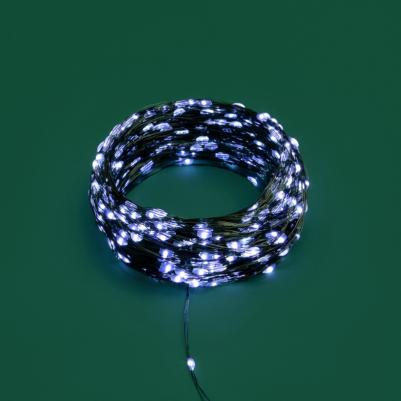 Гирлянда Роса с контроллером 50м, 500LED, IP20, 230В, зеленый провод, белое свечение, цена за 1 шт – фото 9