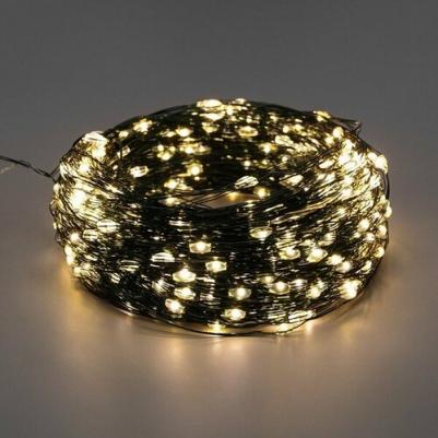 Гирлянда Роса с контроллером 50м, 500LED, IP20, 230В, зеленый провод, теплое белое свечение, цена за 1 шт – фото 13