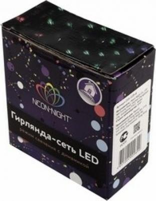 Гирлянда Сеть 1,8х1,5м, прозрачный ПВХ, 180 LED Мультиколор, цена за 1 шт – фото 3