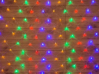 Гирлянда Сеть 1,8х1,5м, прозрачный ПВХ, 180 LED Мультиколор, цена за 1 шт – фото 4