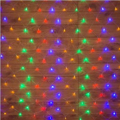 Гирлянда Сеть 1,8х1,5м, прозрачный ПВХ, 180 LED Мультиколор, цена за 1 шт – фото 5