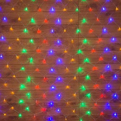 Гирлянда Сеть 1,8х1,5м, прозрачный ПВХ, 180 LED Мультиколор, цена за 1 шт – фото 11